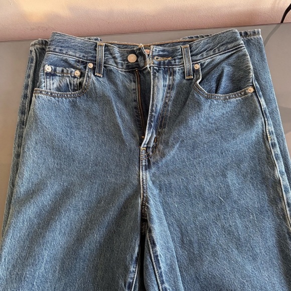Levi's High Loose Taper Blue Denim Jeans - Picture 5 of 7